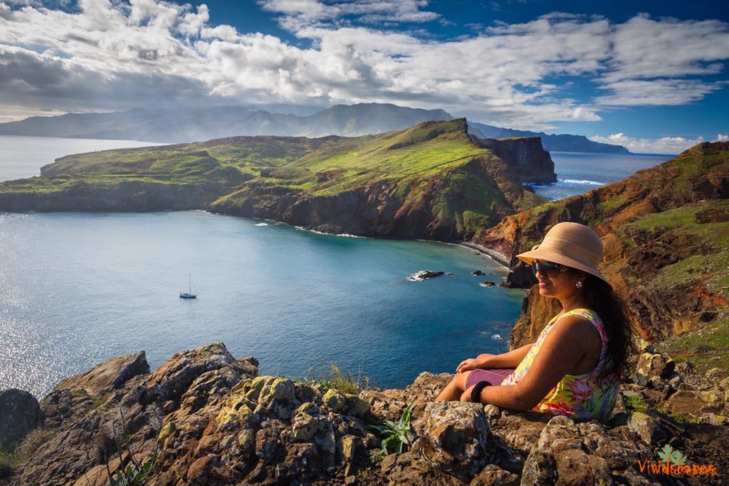 Enjoying the view on the Ponta de São Lourenço walk