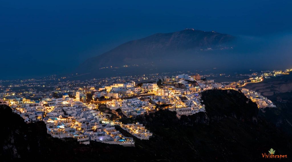 Fira town night view