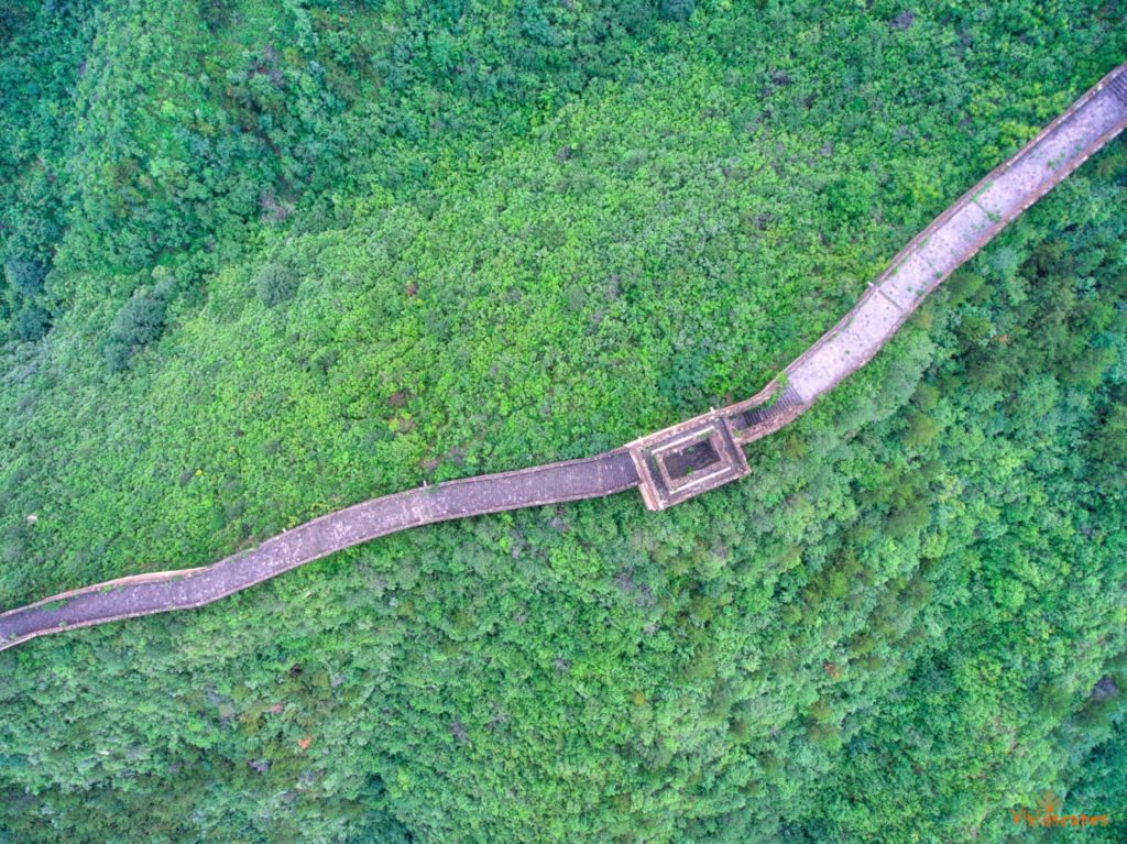 Huanghuacheng Great Wall china seen from above, Huanghuacheng