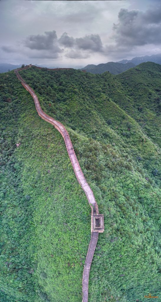 Huanghuacheng Great Wall china seen from above, Huanghuacheng