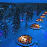 Star gazing from a Glass Igloo in Finnish Lapland
