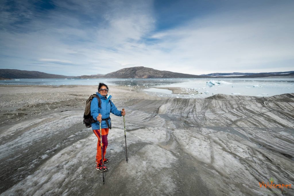 Glacier hiking at Tasiusaq