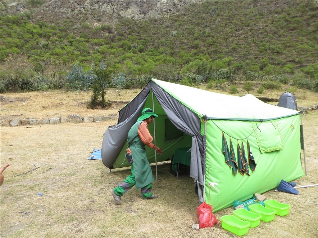 While our green machines get the tents ready