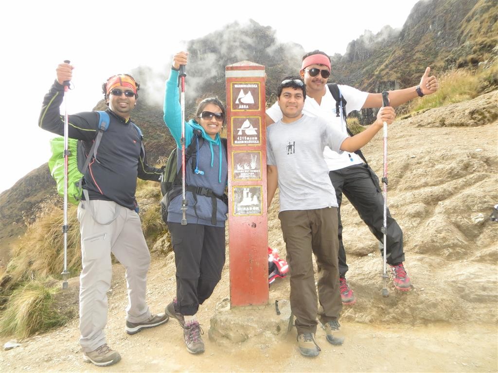 Our group at the peak at 4215m