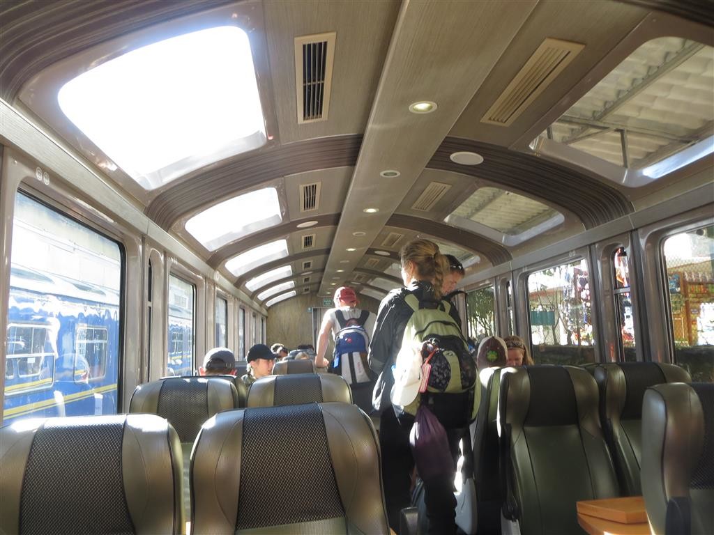 The "Vistadome" train back to Cusco