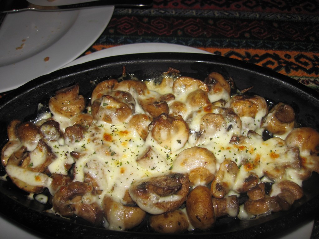 Toasted Mushrooms with cheese