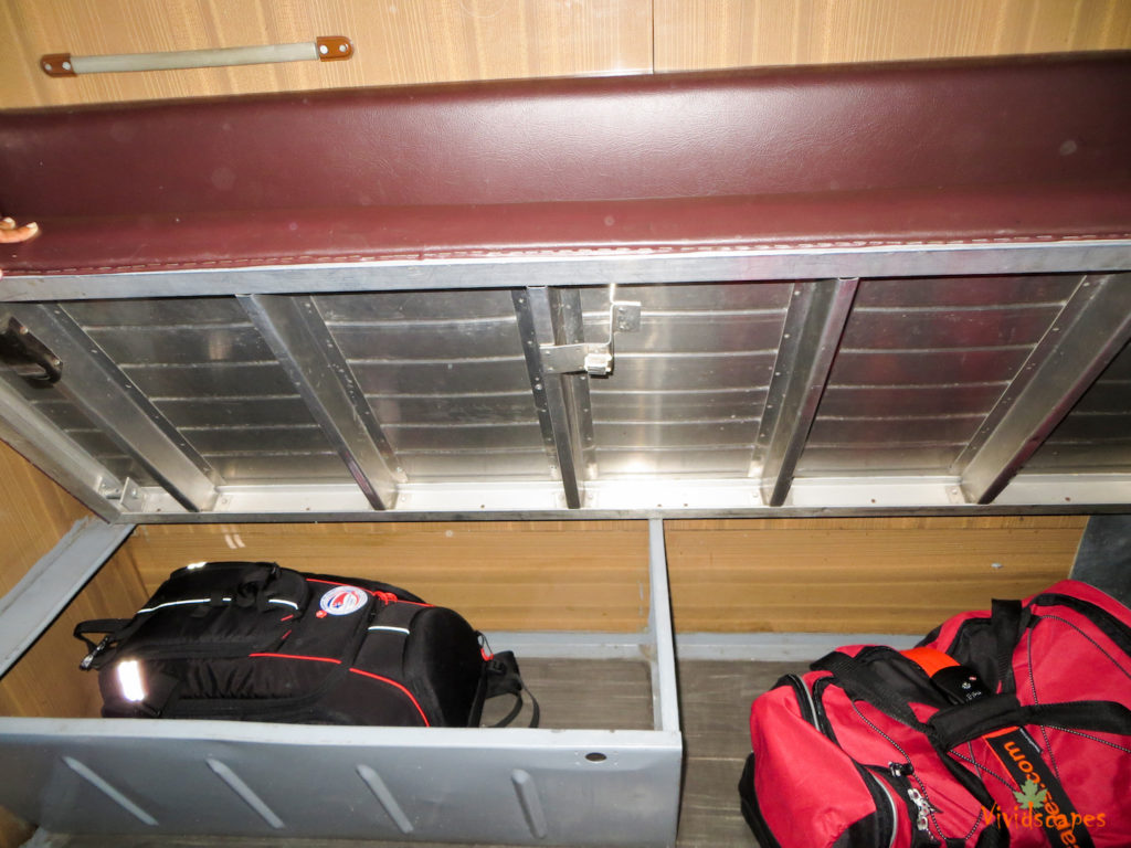 Trans Siberian train luggage space