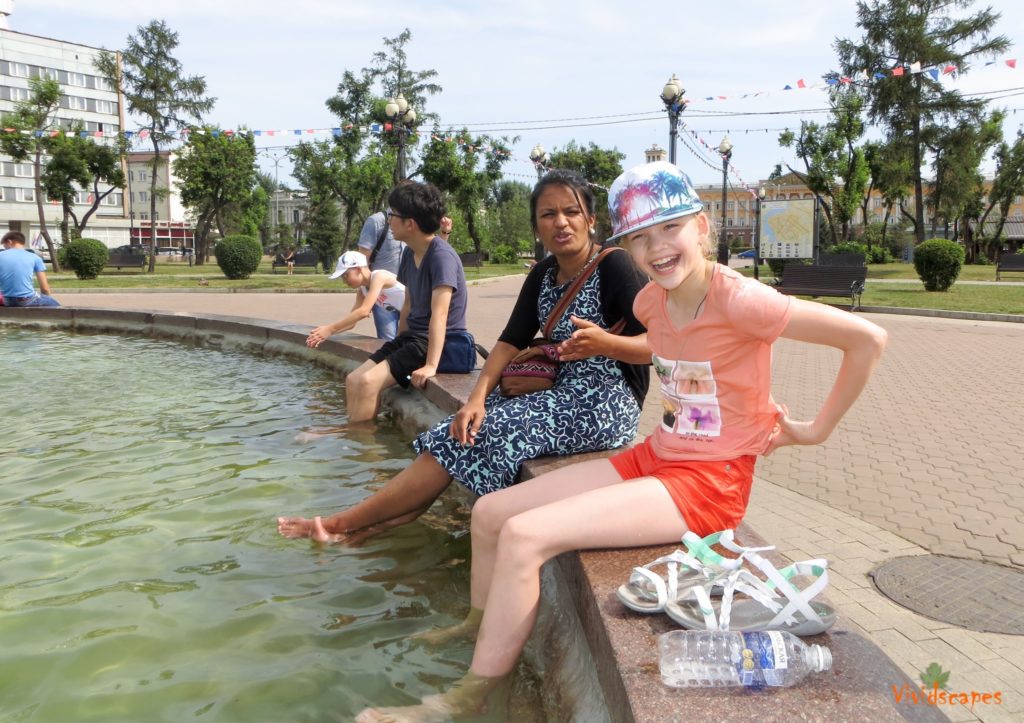 Cooling off from the mid day heat of the sun