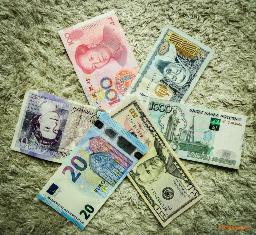 A wide variety of Currencies on the Trans Siberian trip