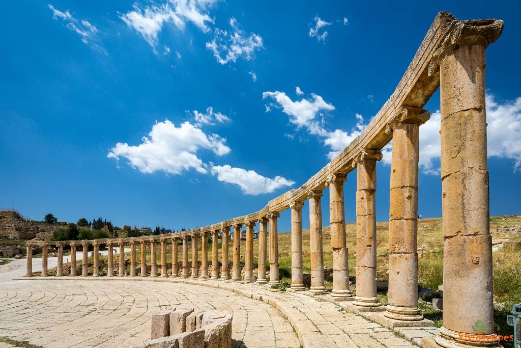 The roman ruins in Jerash