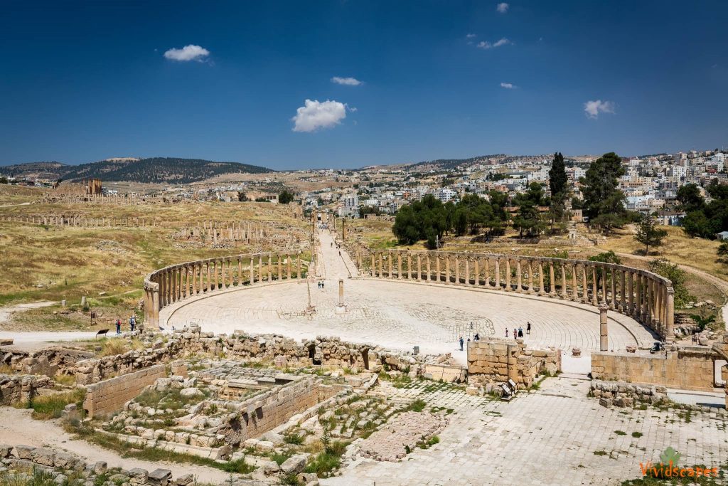 The roman ruins in Jerash