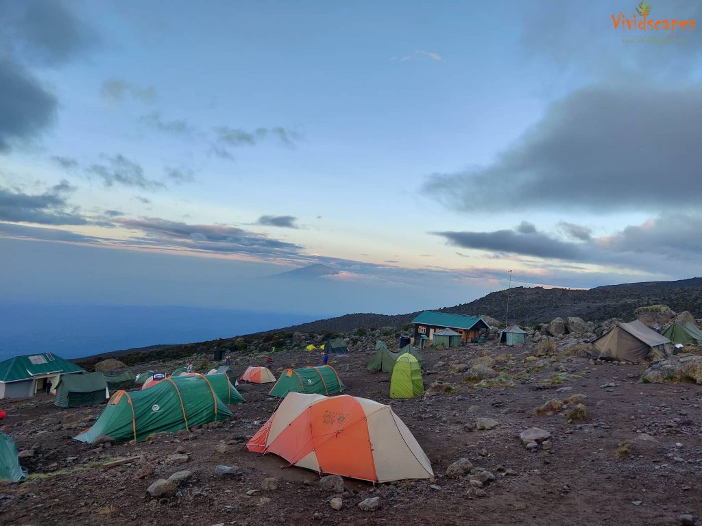 Meru peak views from Karanga camp