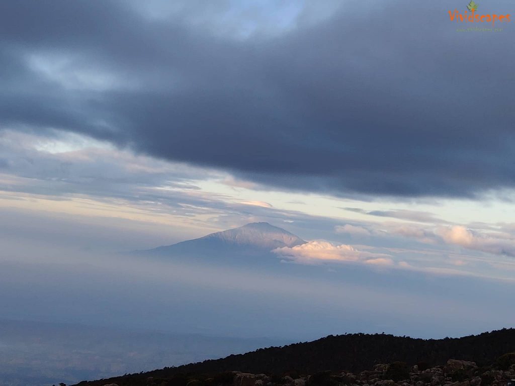 Meru peak views from Karanga camp