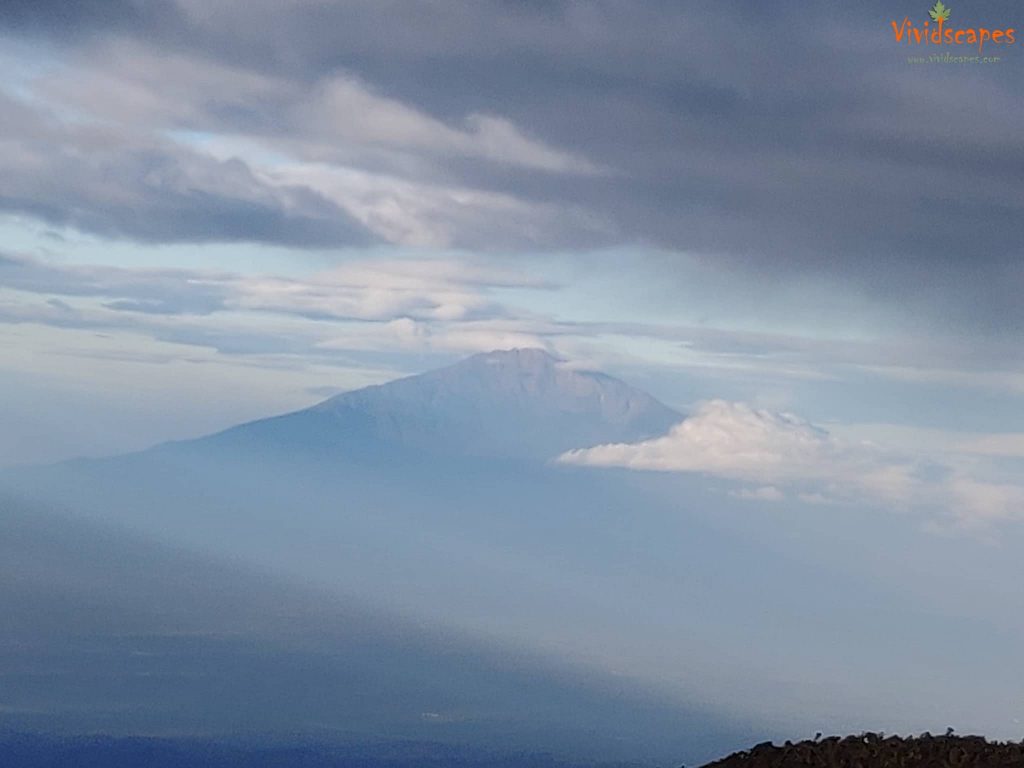 Meru peak views from Karanga camp