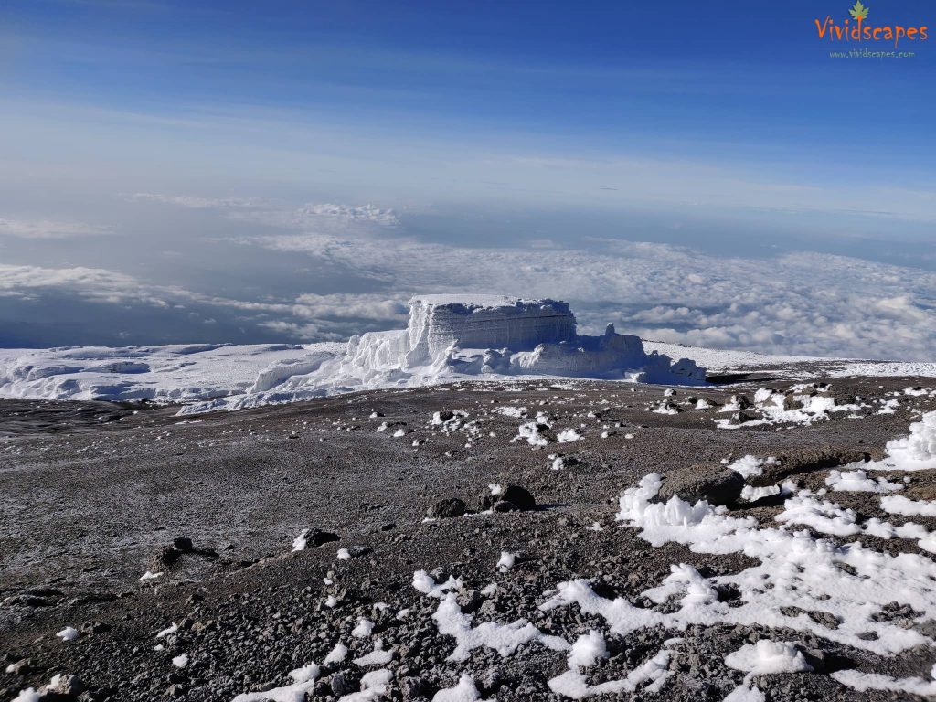 Glaciers on top of Kilimanjaro