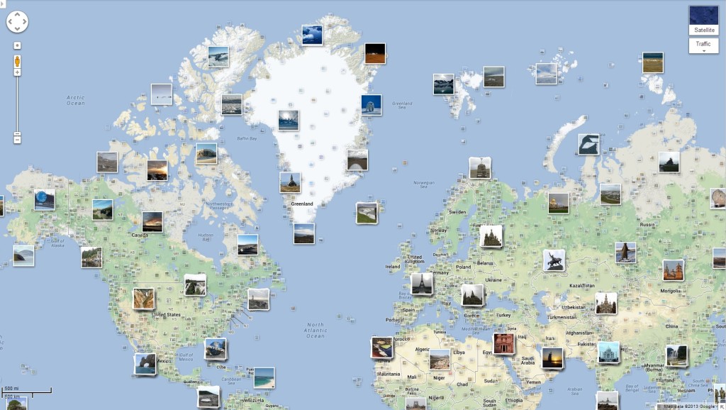 Map with Geo tagged photos